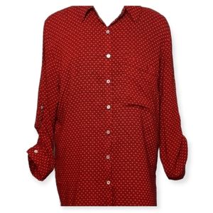 Grand & Greene button down shirt, Rayon, pearl buttons, sz M